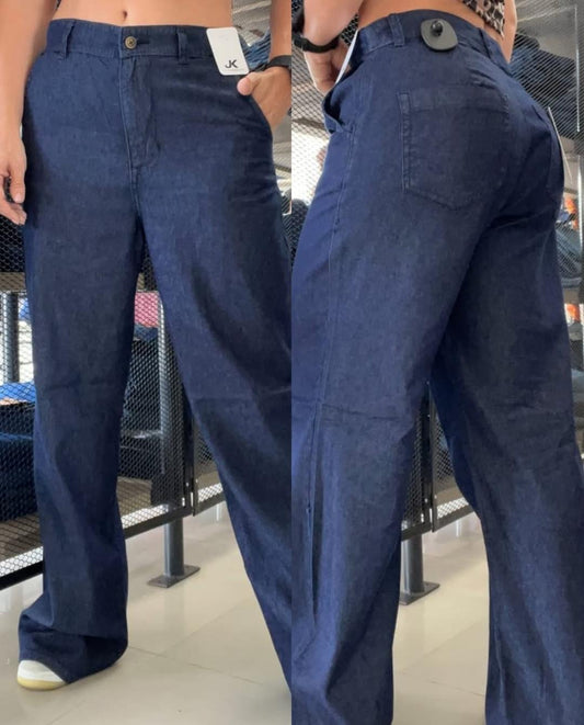 pantalon chambray