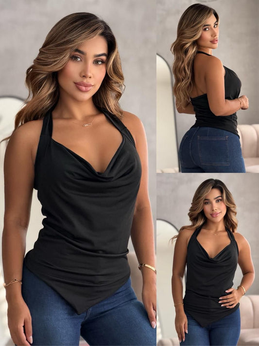 blusa en V