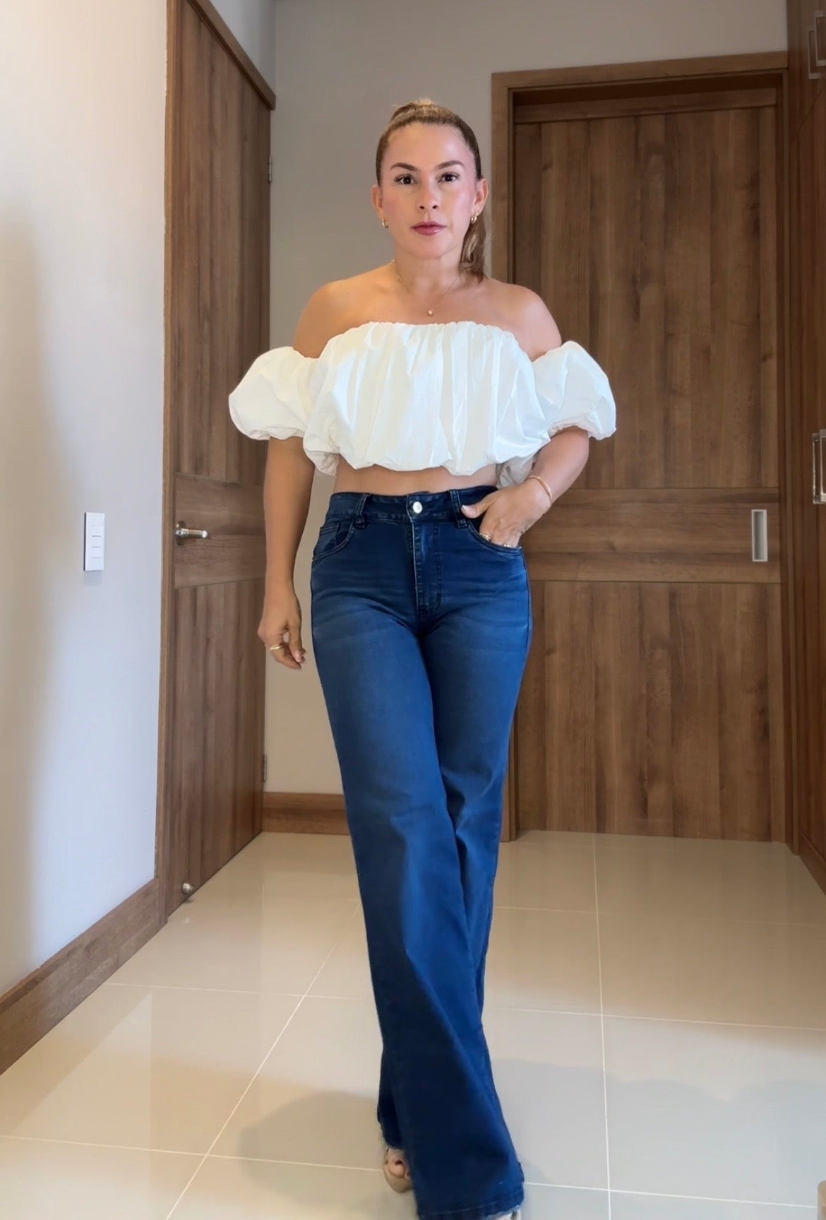 Jeans bota ancha