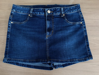 falda short color azul oscuro  ref 861
